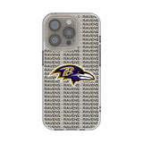 Baltimore Ravens Text Backdrop Clear Phone Case for Apple iPhone