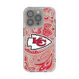 Kansas City Chiefs Paisley Clear Phone Case for Apple iPhone
