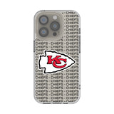 Kansas City Chiefs Text Backdrop Clear Phone Case for Apple iPhone