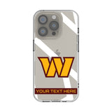 Washington Commanders Personalized Tilt Clear Phone Case for Apple iPhone