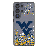 West Virginia University Mountaineers Confetti Clear Phone Case for Samsung Galaxy