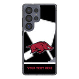University of Arkansas Fayetteville Razorbacks Personalized EndZone Plus Clear Phone Case for Samsung Galaxy