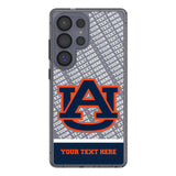 University of Auburn Tigers Personalized EndZone Plus Clear Phone Case for Samsung Galaxy