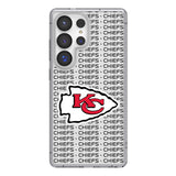 Kansas City Chiefs Text Backdrop Clear Phone Case for Samsung Galaxy