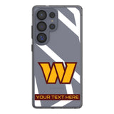 Washington Commanders Personalized Tilt Clear Phone Case for Samsung Galaxy