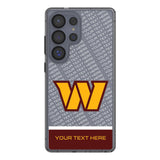 Washington Commanders Personalized EndZone Plus Clear Phone Case for Samsung Galaxy