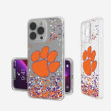 Clemson University Tigers Confetti Clear Phone Case