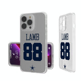 CeeDee Lamb Dallas Cowboys 88 Ready Clear Phone Case