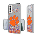 Clemson University Tigers Confetti Clear Phone Case