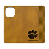 Clemson University Tigers Personalized Burn Folio Phone Case for Apple iPhone