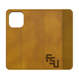 Florida State University Seminoles Athletic Wordmark Burn Folio Phone Case for Apple iPhone