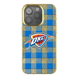 Oklahoma City Thunder Plaid Bling Phone Case