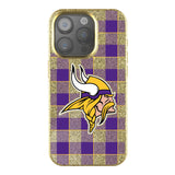 Minnesota Vikings Plaid Bling Phone Case