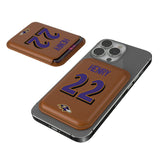Derrick Henry Baltimore Ravens 22 Ready Brown Magnetic Credit Card Wallet