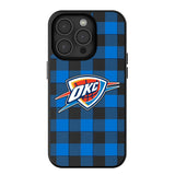 Oklahoma City Thunder Plaid MagSafe Compatible Phone Case for Apple iPhone
