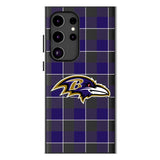 Baltimore Ravens Plaid MagSafe Compatible Phone Case for Samsung Galaxy