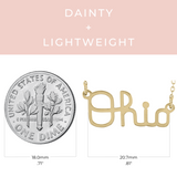 Ohio State Script Ohio 18K Gold Plated Necklace