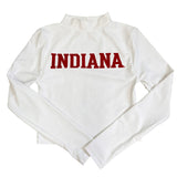 Indiana Hoosiers White Mock Neck Top