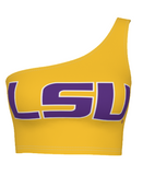 LSU Yellow One Shoulder Top