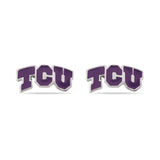 TCU Purple Logo Studs
