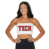 Texas Tech White Bandeau Top