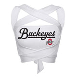 Ohio State OSU Buckeyes White Multi Way Bandeau Top