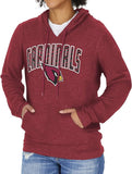ZUBAZ NFL WOMEN'S ARIZONA CARDINALS MARLED SOFT PULLOVER HOODIE-XL