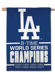 Los Angeles Dodgers WinCraft 2024 World Series Champions 28" x 40" Two-Sided Vertical Banner Flag