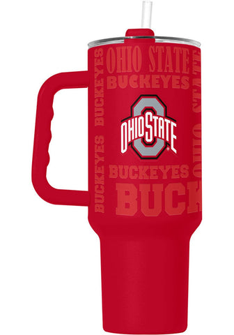 Logo Brands Ohio State Buckeyes 40oz Replay Stainless Steel Tumbler - Red
