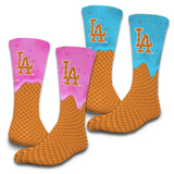 Los Angeles Dodgers Ice Cream Drip 2-Pack Lifestyle Crew Socks
