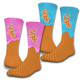 Chicago White Sox Ice Cream Drip 2-Pack Lifestyle Crew Socks