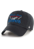 47 Los Angeles Dodgers 2025 World Series Back to Back Champions Clean Up Adjustable Hat - Black