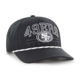 San Francisco 49ers Black Roscoe Speckle 47 Hitch Adjustable Hat