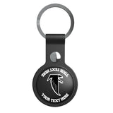 Atlanta Falcons Classic Personalized Insignia Black Airtag Holder