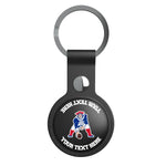 New England Patriots Historic Collection Personalized Insignia Black Airtag Holder