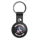 New England Patriots Historic Collection Personalized Insignia Black Airtag Holder