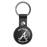 Atlanta Braves Personalized Insignia Black Airtag Holder