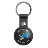 Detroit Lions Personalized Insignia Black Airtag Holder