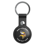 Minnesota Vikings Personalized Insignia Black Airtag Holder