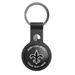 New Orleans Saints Personalized Insignia Black Airtag Holder