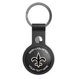 New Orleans Saints Personalized Insignia Black Airtag Holder