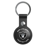 Las Vegas Raiders Personalized Insignia Black Airtag Holder