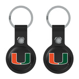 University of Miami Hurricanes Insignia Black Airtag Holder 2-Pack
