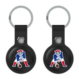 New England Patriots Historic Collection Insignia Black Airtag Holder 2-Pack-1