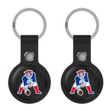 New England Patriots Historic Collection Insignia Black Airtag Holder 2-Pack