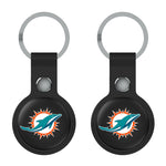Miami Dolphins Insignia Black Airtag Holder 2-Pack