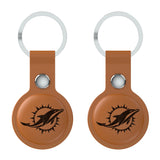 Miami Dolphins Burn Brown Airtag Holder 2-Pack-1