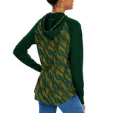 ZUBAZ NFL WOMEN'S GREEN BAY PACKERS ELEVATED HOODIE W/ TEAM COLOR VIPER PRINT-Medium