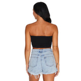 Syracuse Black Bandeau Top