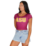 Arizona State ASU Maroon Babydoll Tee